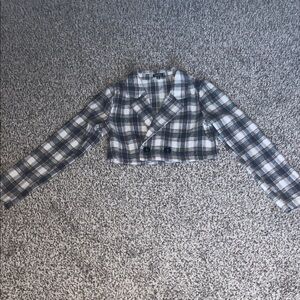 Plaid Cropped Jacket